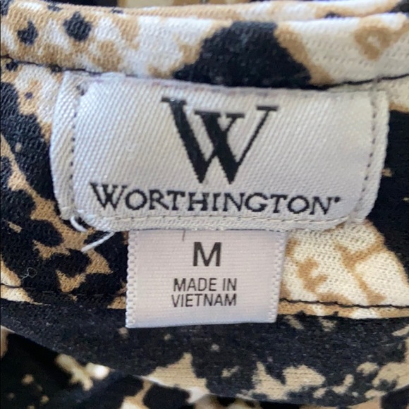 WORTHINGTON HALTER TOP SNAKE PRINT SLEEVELESS RUFFLE  M - Picture 9 of 11